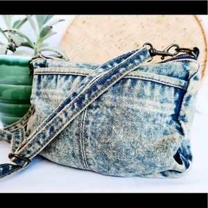 Stone Washed Denim Purse - Acid Washed Vintage